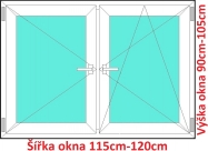 Okna O+OS SOFT rka 115 a 120cm x vka 90-105cm